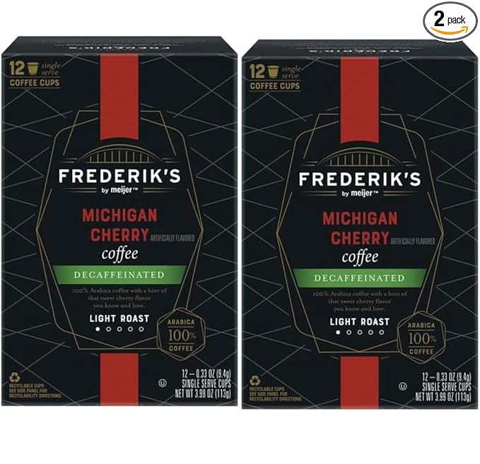 Frederik's by Meijer Michigan Cherry Decaffinated Coffee Pods