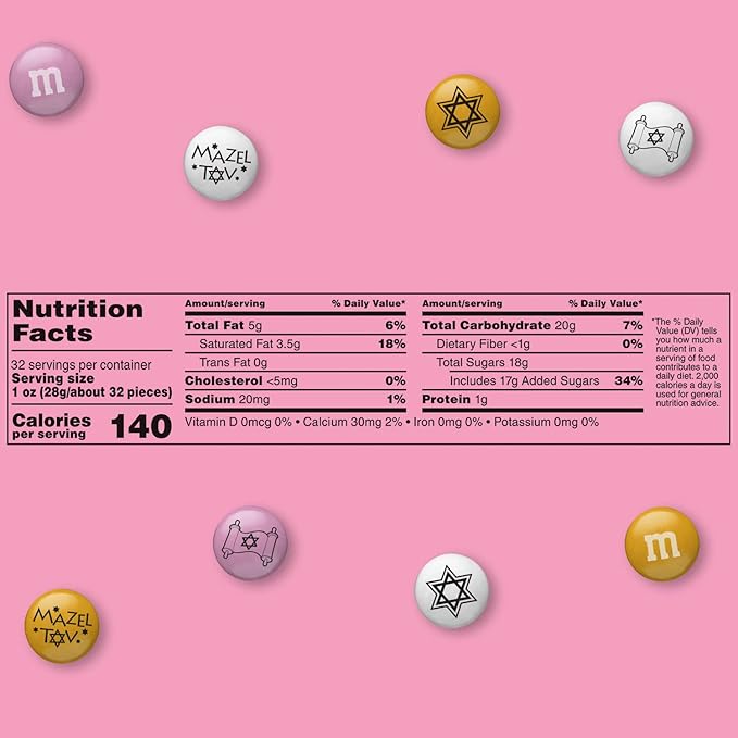 M&ampM’S WORLD Bat Mitzvah Milk Chocolate Candy 5lbs of Bulk Candy in Resealable Pack for the Celebration Sweet Stuff for DIY Commemorative Bat Mitzvah Gift or Party Favors