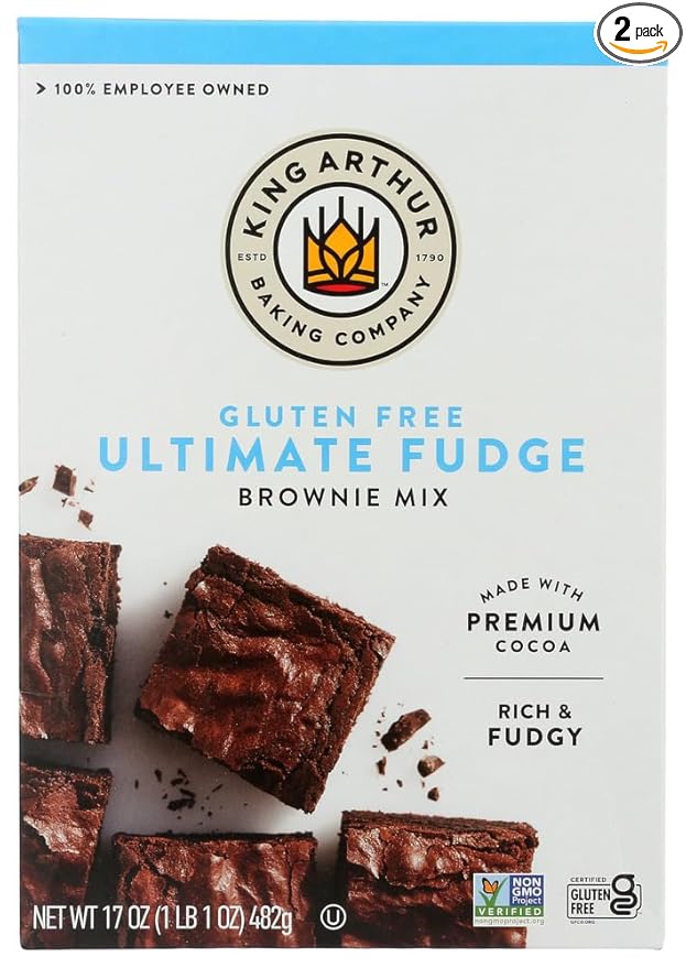 King Arthur Flour Dedicated Gluten Free Brownie Mix 17 oz (2 Pack)