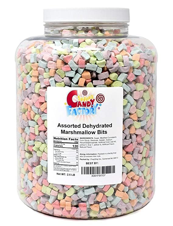 Sarah's Candy Factory Assorted Dehydrated Marshmallow Bits in Jar 2.5 Lbs (updated)