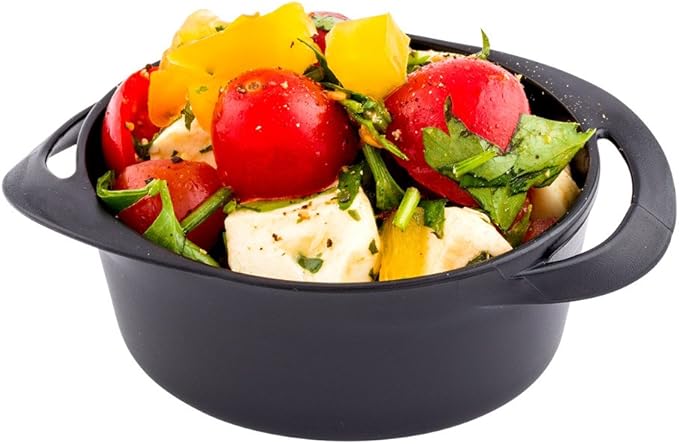 Restaurantware 3 Ounce Mini Serving Dishes 100 Disposable Mini Appetizer Dishes - Built-In Handles Rectangle Black Plastic Mini Casserole Dishes Serve Snacks or Desserts