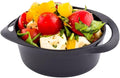 Restaurantware 3 Ounce Mini Serving Dishes 100 Disposable Mini Appetizer Dishes - Built-In Handles Rectangle Black Plastic Mini Casserole Dishes Serve Snacks or Desserts