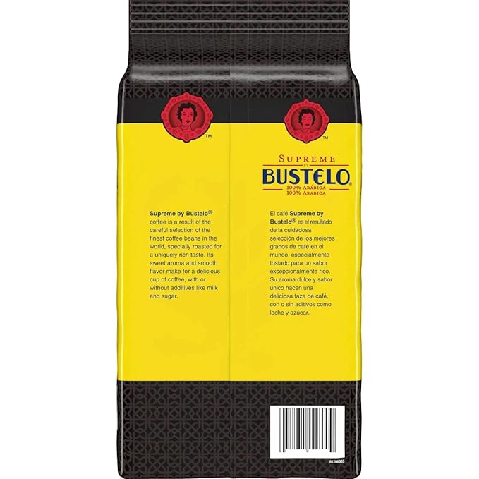 Supreme Bustelo Espresso Style Whole Bean Coffee Dark Roast 32 oz. Each (SMU01800)