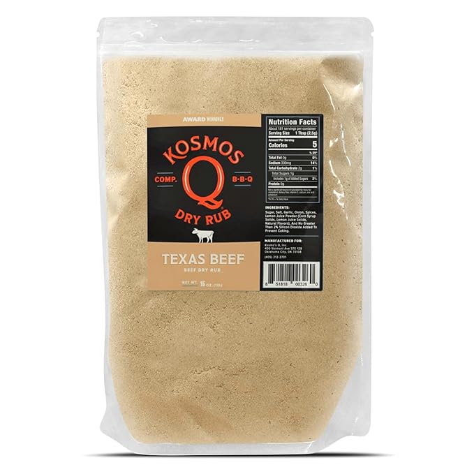 Kosmos Q BBQ Grill Spices and Seasonings Set - 8 Flavor Variety BBQ Rub Seasoning Gift Set for Barbecues Grilling and Smoking - 16 oz Bags of Dry Rub - Includes Cow Cover Dirty Bird SPG and More