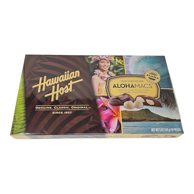 Hawaiian Host Alohamacs Milk Chocolate The Original Chocolate Covered Macadamia Nut 3 pack 15oz