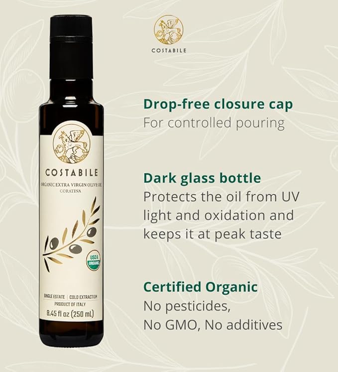 Coratina Puglia Olive Oil - Robust Flavor Puglia Extra Virgin Olive Oil with High Polyphenol content