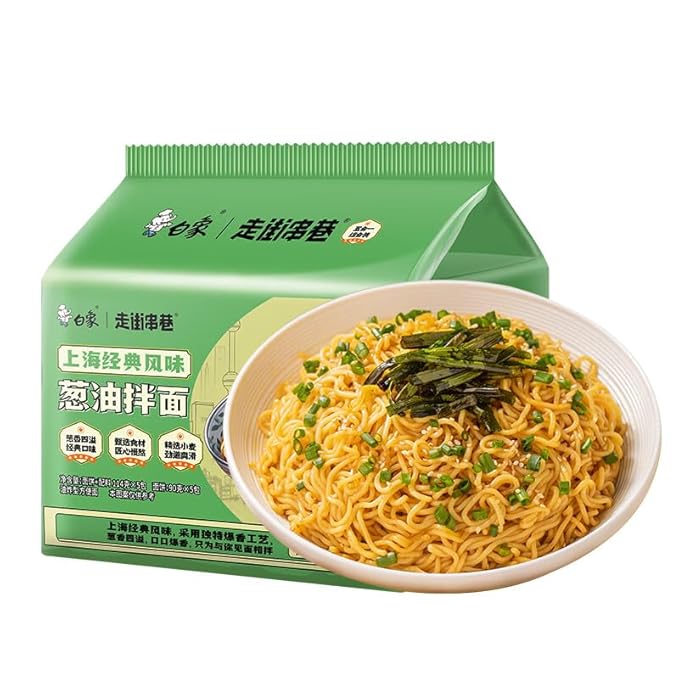 Chinese food Instant noodles 白象 方便面 葱油拌面 葱油拌面114g*5连包