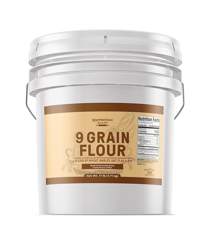 Unpretentious 9 Grain Flour Wheat Barley Oat Flax &amp Rye Homemade Bread &amp Dough Food Storage (272 Ounce)