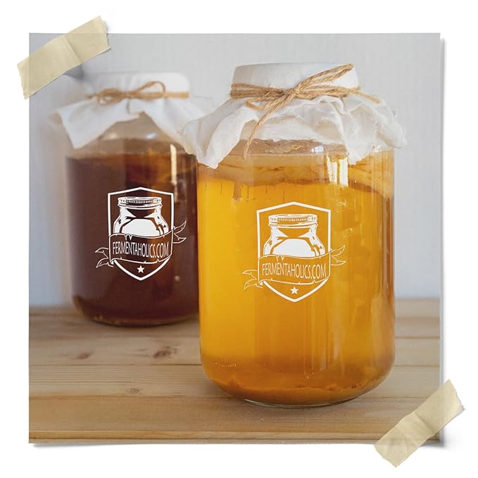 Fermentaholics USDA Certified Organic Kombucha Tea Blend | Makes 22 Gallons of Kombucha | Kosher Certified | Organic Black and Green Tea Blend | Loose Leaf (8 oz)