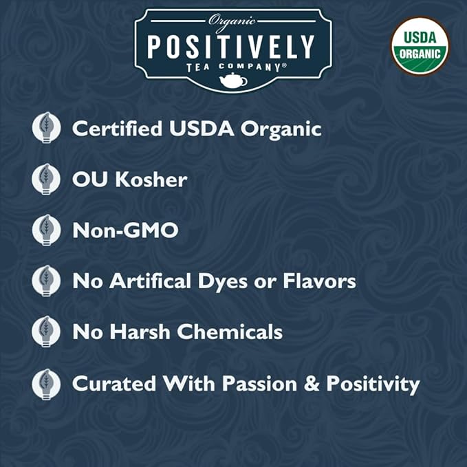 Organic Positively Tea Company Assam TGFOP Black Tea Loose Leaf 16 Ounce