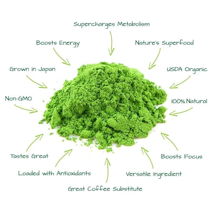 KENKO Matcha Green Tea Powder [USDA Organic] Highest Ceremonial Grade Authentic Japanese Premium 1st Harvest 1 oz (30 servings)