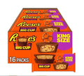 Big Cup with Pretzels Milk Chocolate King Size Peanut Butter Cups 16 Count 2.6 oz (32 Cups Total) Candy Packs Individually Wrapped Milk Chocolate Candy 16 Trays of 2 BIG Cups