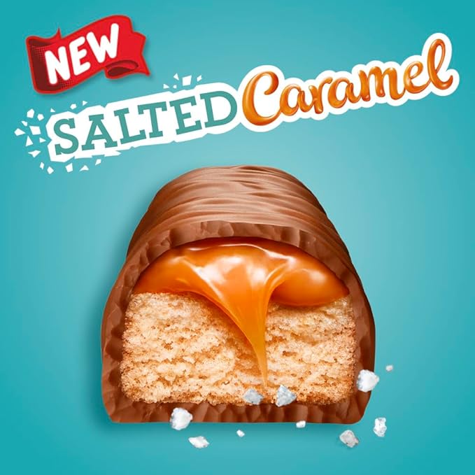 Twix Salted Caramel Chocolate Cookie Candy Bars Share Size Party Candy Milk Chocolate Bulk Box 56.4 Oz 20 Count Bulk Candy Box