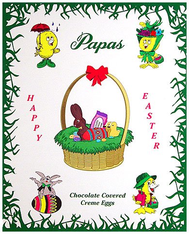 Papas Dark Chocolate Covered Cherry Creme Eggs 24ct Box