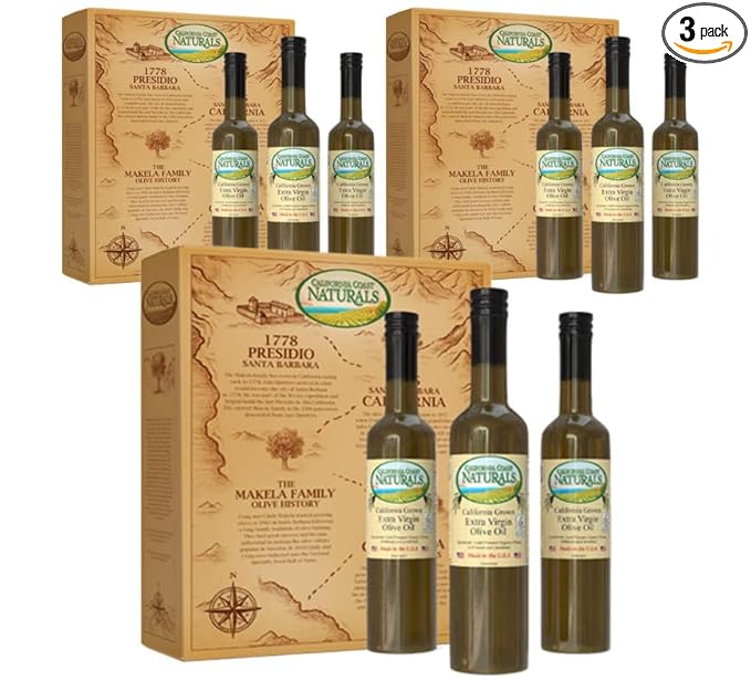 California Coast Naturals Limited Edition Olive Oil Set Extra Virgin Estate Grown Organic 500ml 3 Pack (3)
