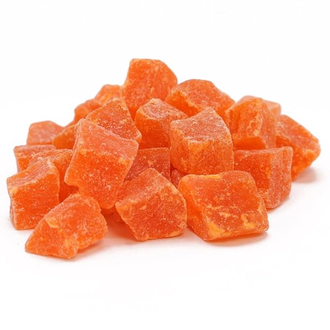 C.J. Dannemiller Dried Papaya Chunks Bulk 44 LB Case Delicious Dried Fruit for Snacking Trail Mix