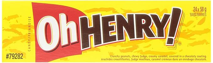 HERSHEY'S Oh Henry! Chocolatey Candy Bars 24Count ()