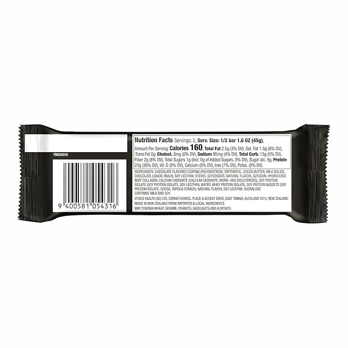 MUSASHI High Protein Bar 45g Protein 2g Total Sugars Cookies &amp Cream Post Workout and Protein Snack On The Go 12 Pack of 3.2oz (90g) Bars