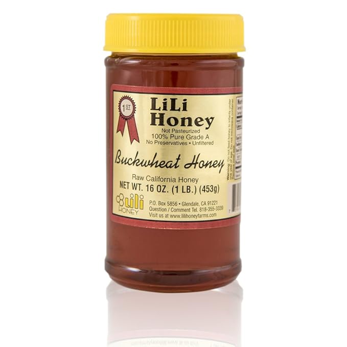 California Raw BUCKWHEAT HONEY 16 Oz. 1 LB Pure 100% Natural Grade A Unfiltered Gift Wrapped