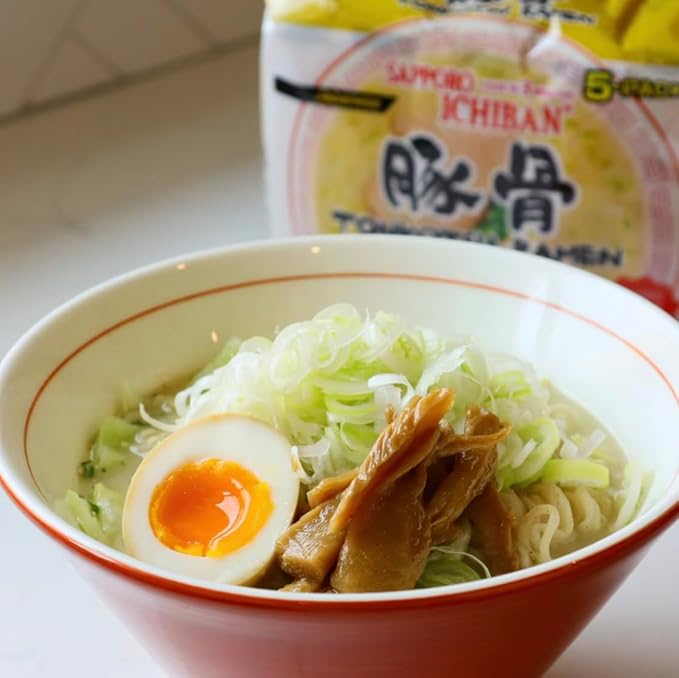 Sapporo Japanese Ramen Variety Pack 6 Traditional Authentic Flavors - Original Beef Chicken Tonkotsu Yakisoba Miso - 4 Pack Per Flavor Instant Ramen Noodle Sampler (24 Pack)