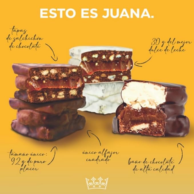 Juana La Loca Bocaditos Dark Chocolate Salchichón Bites – Uruguayan Chocolate Candy Filled with Dulce de Leche 40 g / 1.41 Oz Each (Box of 10)