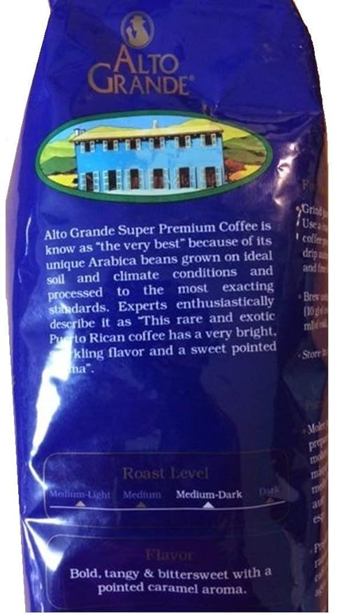 Alto Grande Super Premium Coffee Whole Bean 2 Pound Bag (Pack of 10)