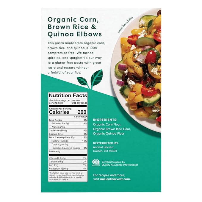 Ancient Harvest Quinoa Pasta Elbows 8 Ounce