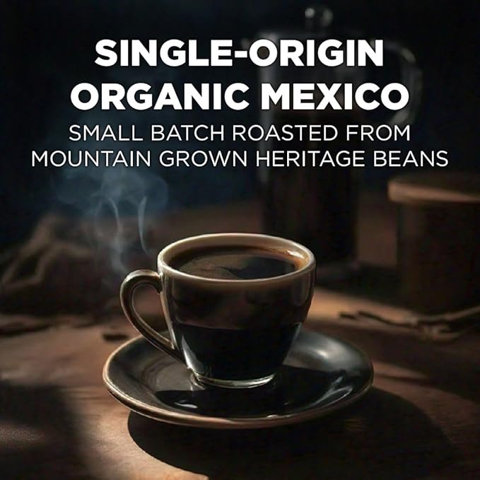 Maud's Organic Mexican Coffee Pods 50 ct Single Origin Mexican Medium Roast Coffee in Single Serve Pods – 100% Arabica Coffee Compatible with Keurig K Cups Maker