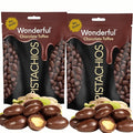 Dark Chocolate Toffee Pistachios - No-Shells Gourmet Nut Candy Snack 8 oz Total Resealable Bag Premium Pistachio Treat Protein &amp Fiber Rich Perfect for Gifting or On-the-Go (Chocolate Toffee)