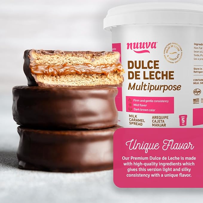 Nuuva Foods Multipurpose Dulce de Leche | Authentic Creamy Caramel Spread for Baking | Perfect for Cake Desserts &amp Pastries (2.5 lbs)