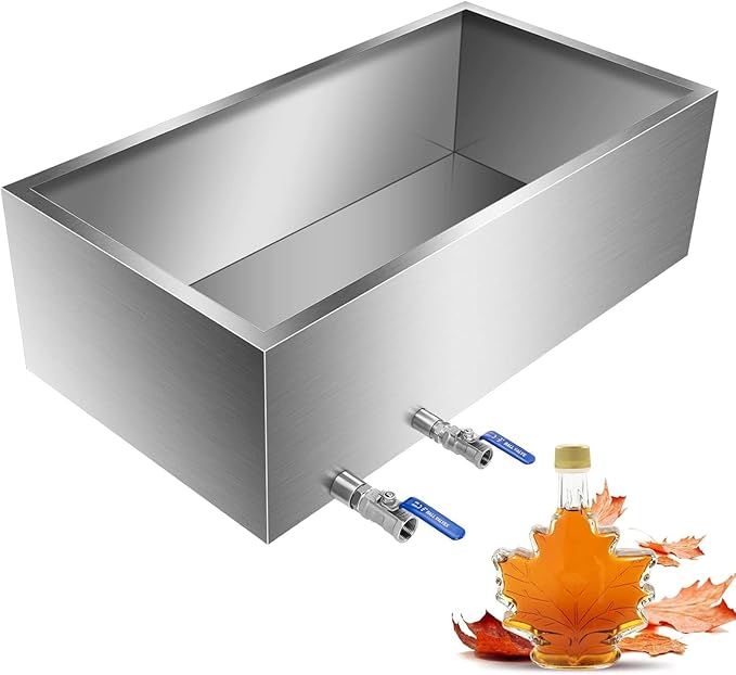 Maple Syrup Evaporator Pan Stainless Steel Maple Syrup Boiling Pan Cooking Maple Syrup For Maple Syrup Making36Dx24Wx9.5H