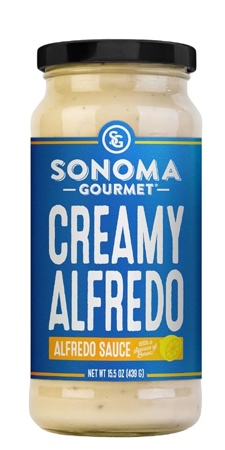 Sonoma Gourmet Family Pasta Night Gift Set – Four Pack | Cherry Tomato Creamy Alfredo Tomato Basil Alfredo &amp Lemon Herb Ricotta Sauces | Premium Variety Pack for Pasta Lovers