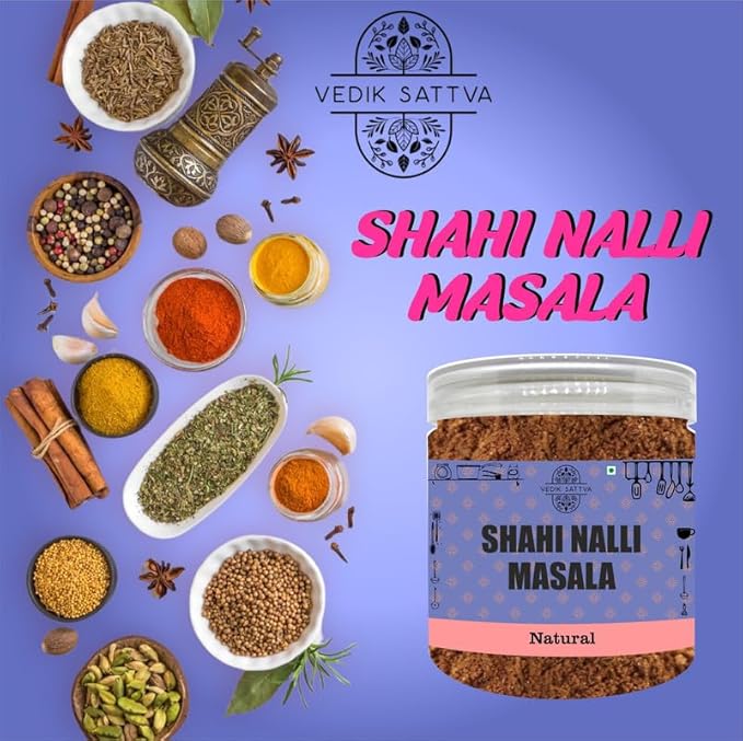 Vedik Sattva Natural Shahi Nalli Masala 7.05 OZ / 200 GM | Pack Of 1 Box