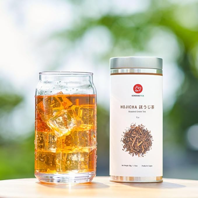 Senbird Premium Hojicha - Japanese Roasted Green Tea - From Shizuoka Japan - Loose Tea In Airtight Tea Tin (1.76oz/50g)
