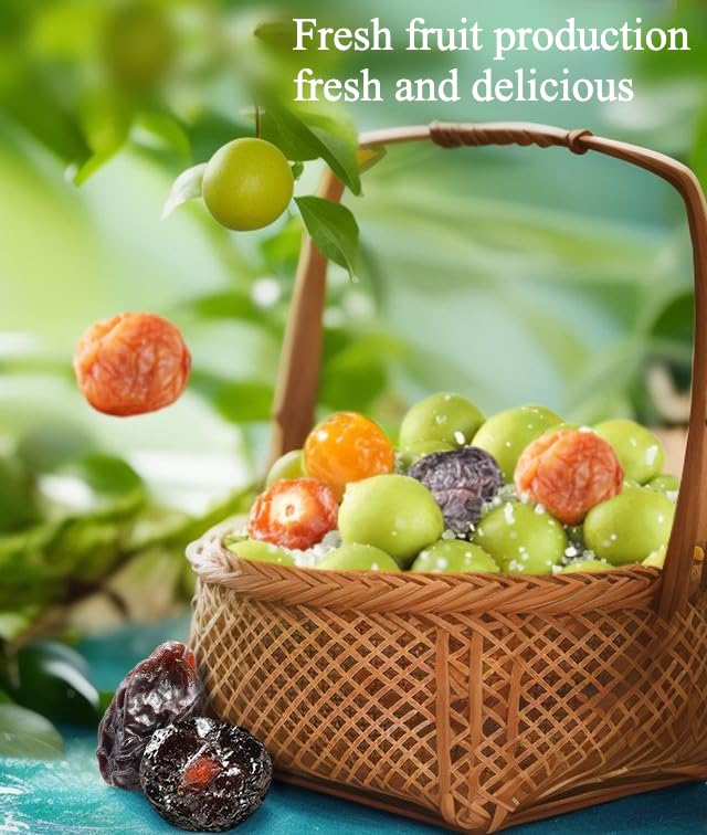 5 types of sweet and sour preserved plums 450g/can mixed with candied dried fruits black plums grape dried fruits Huameifruit snacks afternoon tea (3 can)