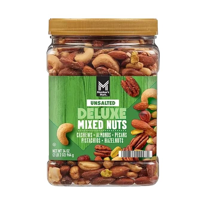 Deluxe Mixed Nuts Unsalted 34 oz (34 Ounce (1 pack))