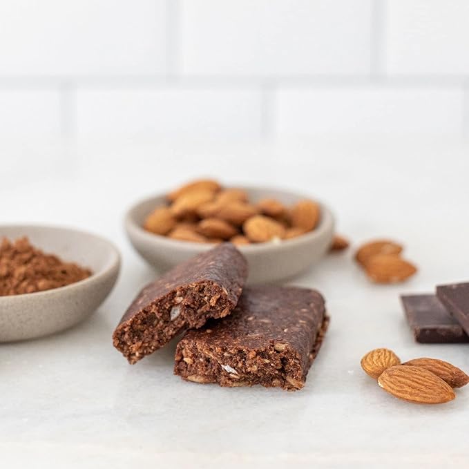 Organic Real Food Bar (Chocolate Almond Butter) Non-GMO Gluten Free Vegan Nutrition Bars Energy Bars Super Food Simple Ingredients Best Tasting Healthy Snack Breakfast Bars Dairy Free Soy Fr