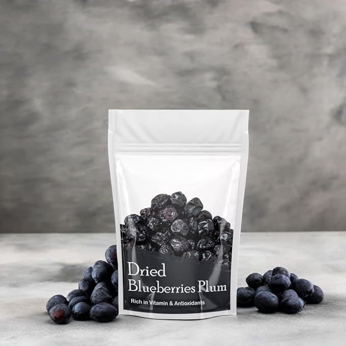 Generic Premium Dried Blueberries Imported Berries - Healthy Snack Whole BlueberriesRich in Calcium and Vitamin K | Vegan Non-GMO &amp No Preservatives -250 gm