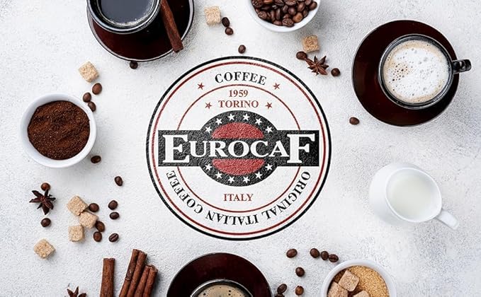 Eurocaf Blend Gold 100% Arabica Whole Bean Coffee Medium Roast 2.2 Ib Original Italian Coffee (Pack of 1)