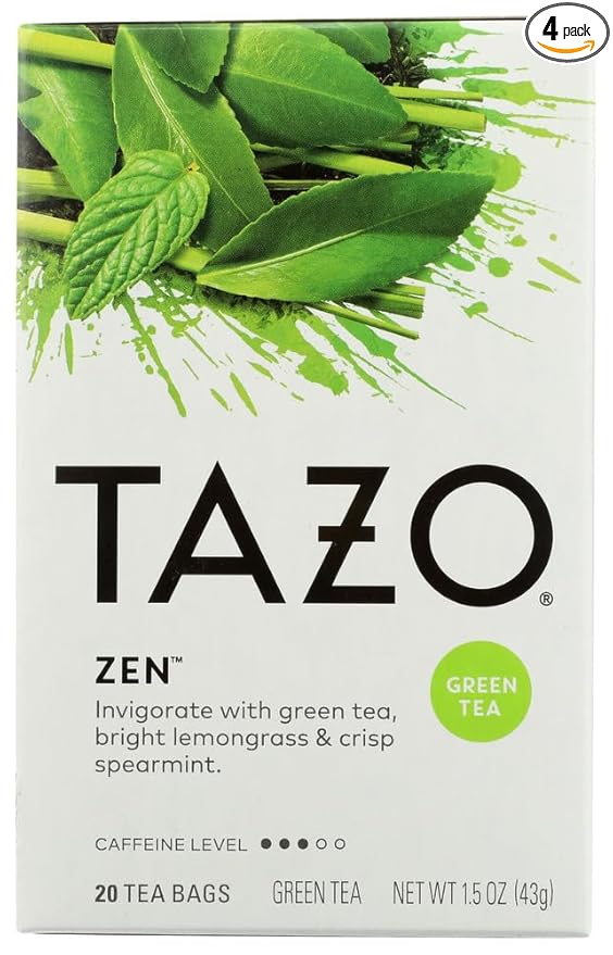 Tazo Zen Filterbag Tea 20 Count (Pack of 4 )