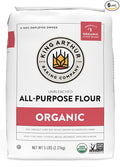 King Arthur 100% Organic All-Purpose Unbleached Flour Non-GMO Project Verified No Preservatives 5 Pounds (Pack of 6)