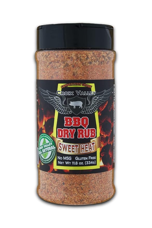 Croix Valley - All Natural and Gluten Free Sweet Heat BBQ Dry Rub 11.80 Ounce (Pack of 1)