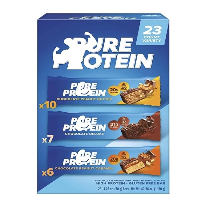Pure Protein Bars Variety Pack 1.76 oz 23-count