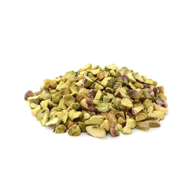 Aiva California Pistachios Halves and Pieces Pista Raw Unsalted (1 LB) – Bulk Pistachio Split Kernels Bulk Raw Pistachio Pieces Premium Nut Topping for Baking Cooking and Dubai Kunafa Chocolate
