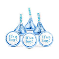 90ct Blue It's a Boy Candy Chocolate Kisses for Baby Shower Party Favors (Approx. 90 Pcs 1 lb)