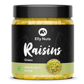 Elly Nuts Green Afgani Raisins |Hari Kismish 250 gms | Dried Green Raisins |Seedless Green Raisins Routine Diet - Dry Fruit [Jar Pack]