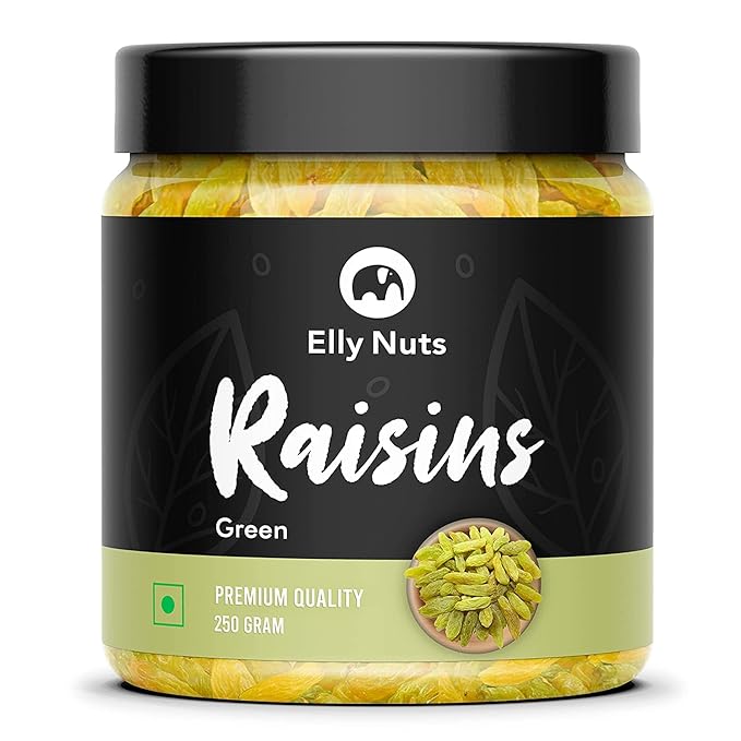 Elly Nuts Dry Fruits Combo Pack 250 gms Each Total Weight 1.5 Kg- (California Almonds Green Raisins Cashew Nuts Pistachios Anjeer &amp Walnut) - Dry Fruits [Jar Pack]
