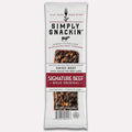 Simply Snackin' - Dried Grass Fed Beef Snacks High Protein Low Calorie Low Sugar Low Carb Low Fat Gluten Free 20 Serving Pack (Signature Beef Bold Original)