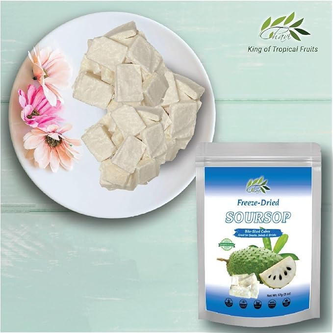 CHAVI Freeze Dried Soursop Fruit | 4 oz | Pack of 2 x 2 Oz | Healthy 1 Ingredient Superfood | No Added Sugars or Preservatives | Non-GMO Vegan Gluten-Free
