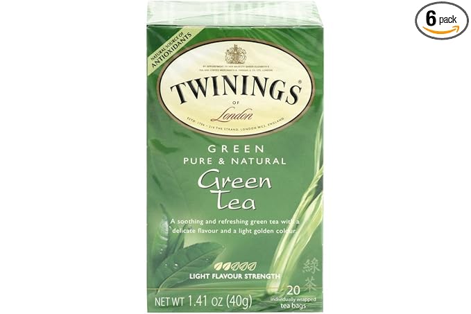 Twinings of London Green Tea Bags 20 Count (Pack of 6)